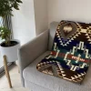 Blue Brown Geometic Blanket 1