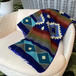 Blue Geometic Blanket 1