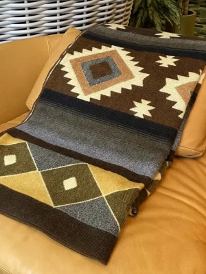 Brown Geometic Blanket 1