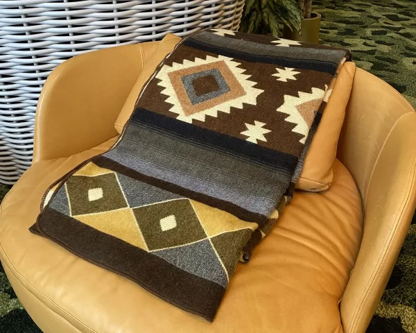 Brown Geometic Blanket 1