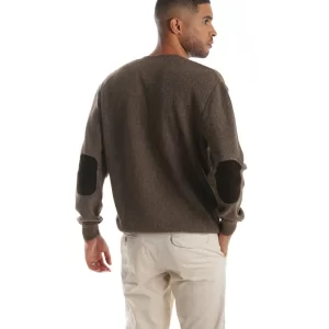 Cardigan with elbow pads   Brown   100_ baby alpaca 2