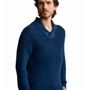 Polo jersey   Blue   100_ baby alpaca 2