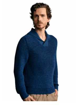 Polo jersey   Blue   100_ baby alpaca 2