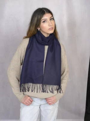 Scarf   Oxford blue   100_ baby alpaca 1