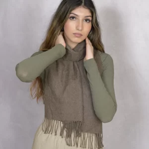 Scarf   brown   100_ baby alpaca 1