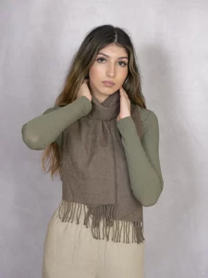 Scarf   brown   100_ baby alpaca 1