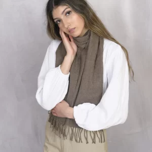 Scarf   brown   100_ baby alpaca 2