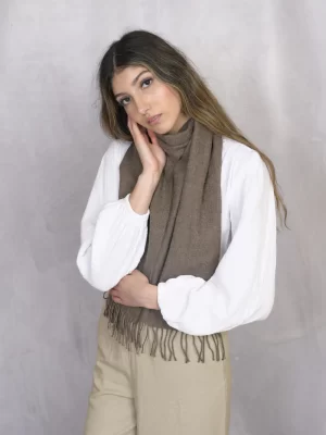 Scarf   brown   100_ baby alpaca 2