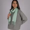Scarf mint 100_ baby alpaca 1