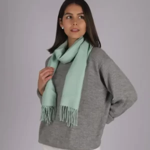 Scarf   mint   100_ baby alpaca 1