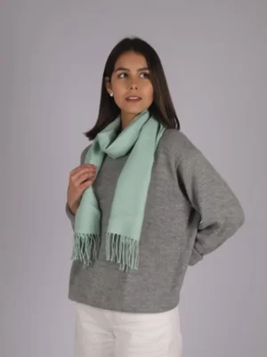 Scarf   mint   100_ baby alpaca 1