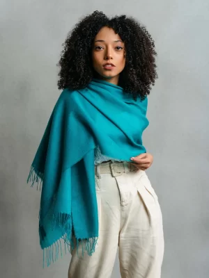 Shawl   Jade green   70_ baby alpaca 30_ silk 1