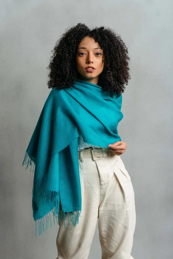 Shawl   Jade green   70_ baby alpaca 30_ silk 1