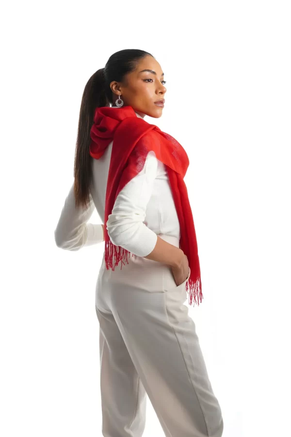 Shawl   Strawberry   70_ baby alpaca 30_ silk 3