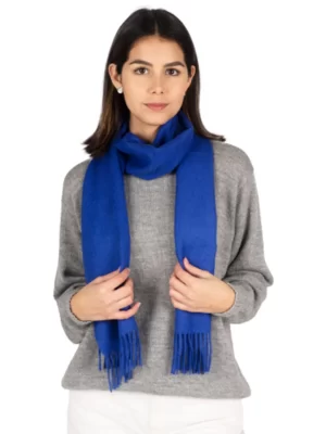 Slim scarf   blue   100_ baby alpaca 2