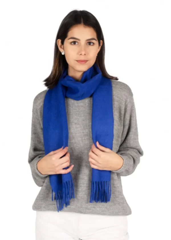 Slim scarf   blue   100_ baby alpaca 2