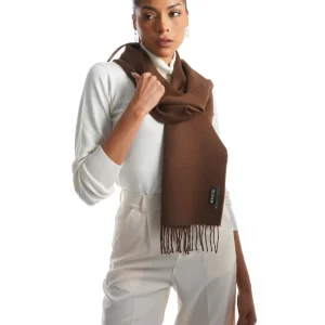 Slim scarf   dark brown   100_ baby alpaca 1