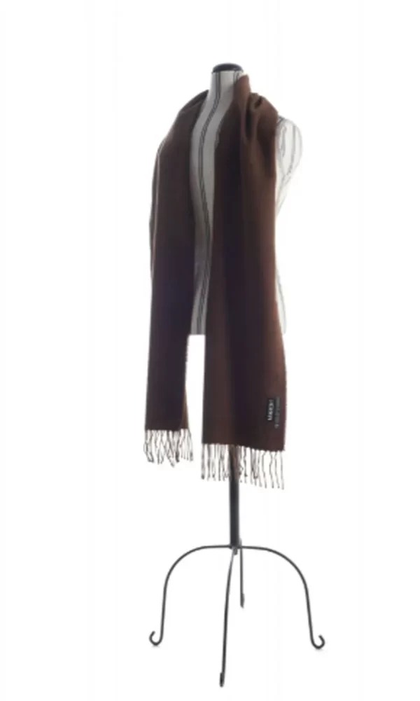 Slim scarf   dark brown   100_ baby alpaca 4