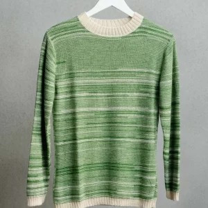 Sweater   Abstract green lines   100_ baby alpaca 1