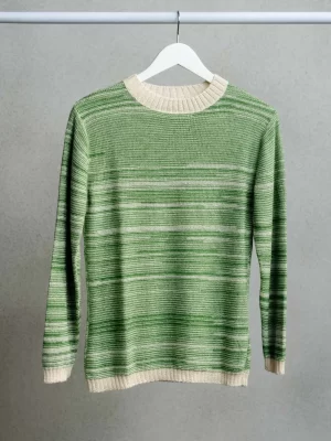 Sweater   Abstract green lines   100_ baby alpaca 1