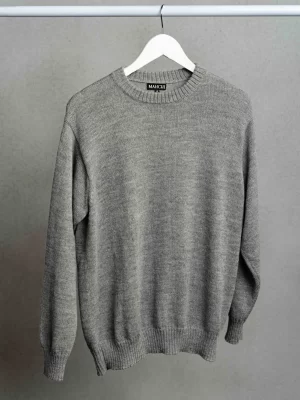 Unisex sweater   Grey   100_ baby alpaca 1