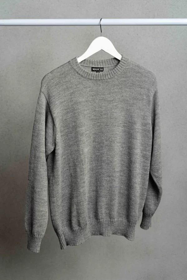 Unisex sweater   Grey   100_ baby alpaca 1