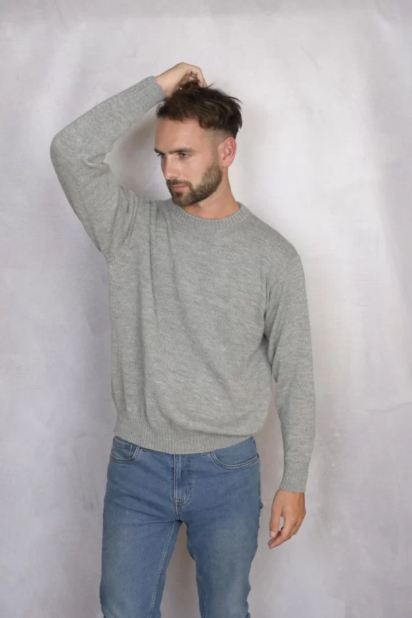 Unisex sweater   Grey   100_ baby alpaca 2