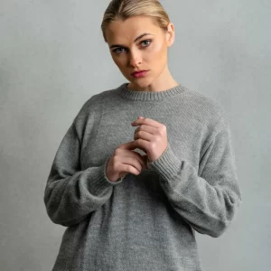 Unisex sweater   Grey   100_ baby alpaca 3
