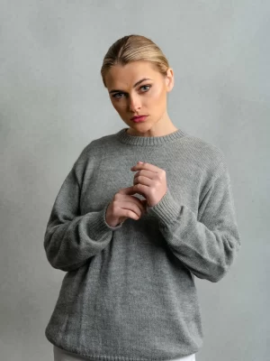 Unisex sweater   Grey   100_ baby alpaca 3