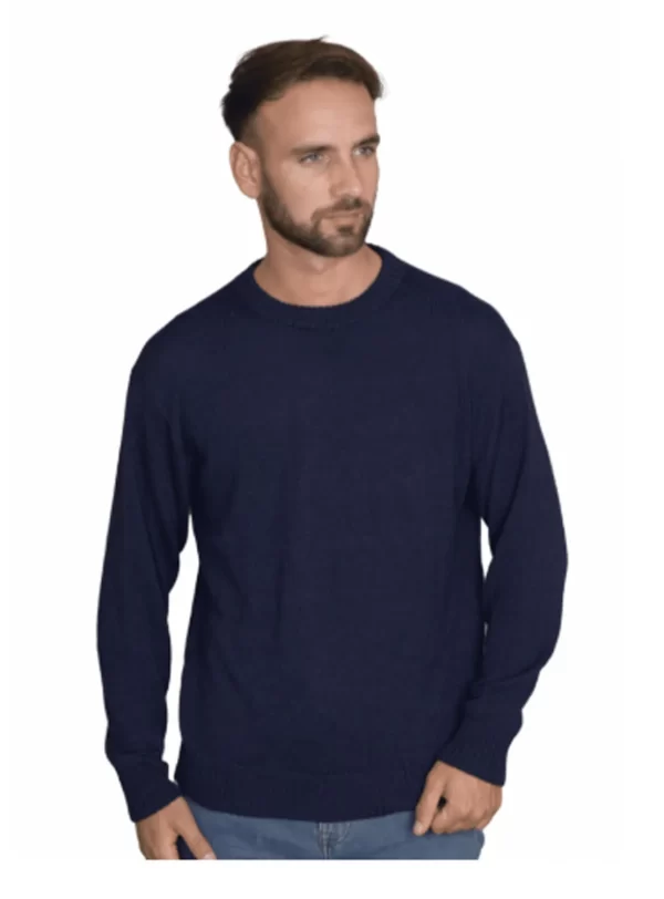 Unisex sweater   Oxford blue   100_ baby alpaca 3