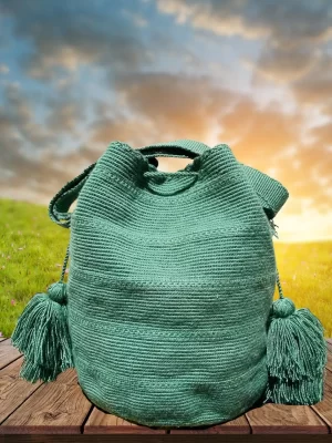 Solid Color Shigra – Long Strap, Green