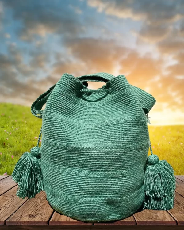 Solid Color Shigra – Long Strap, Green