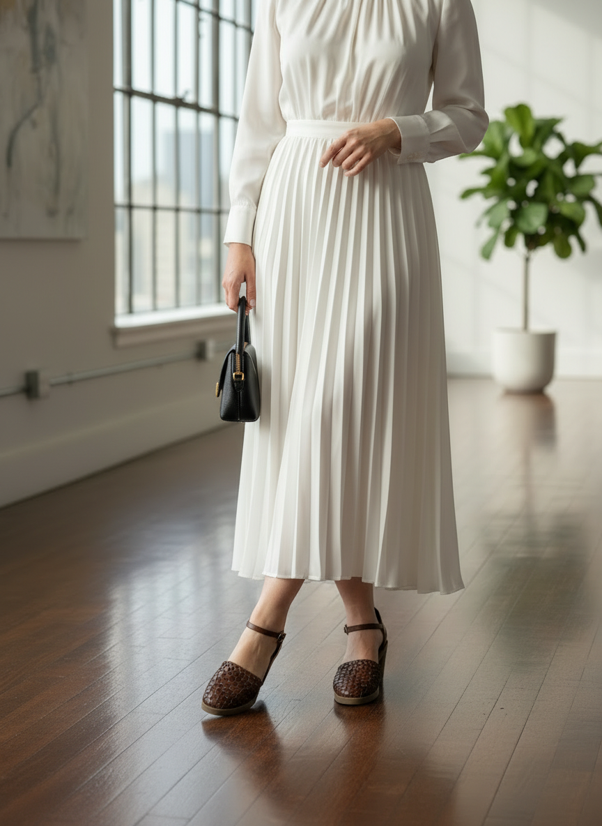 Women’s Napa Leather Heel Shoes - Imagen 4