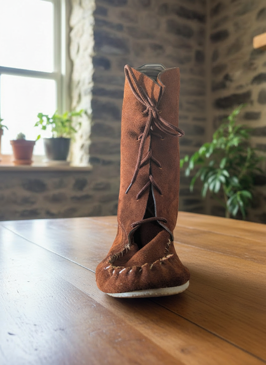 Handmade Men’s Suede Moccasin Boots - Imagen 2